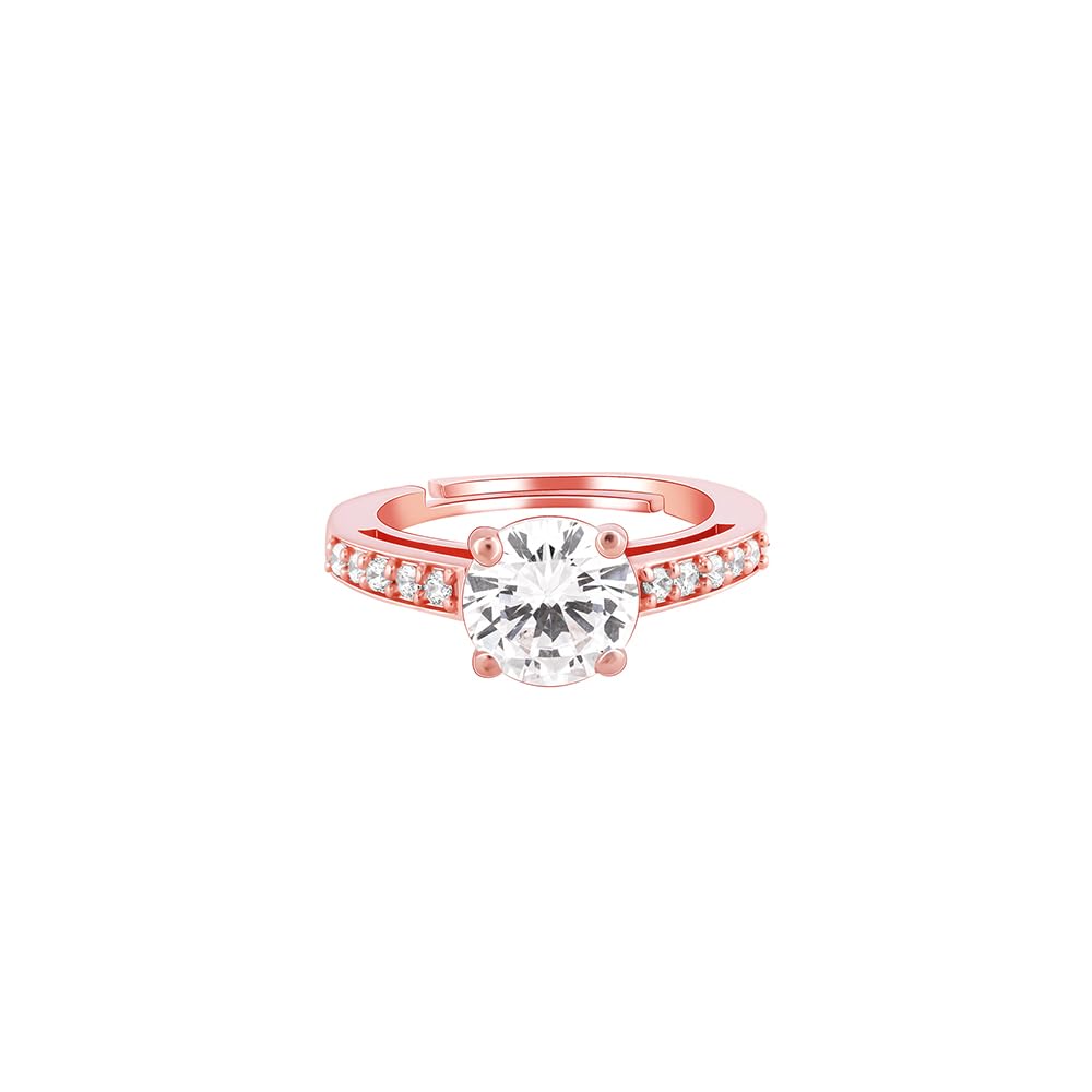 925 Silver Rose Gold Classic Shimmering Ring,Adjustable|Gifts For Girlfriend,Rakhi Rakshabandhan Gift For Sister Bhabhi ,Gifts For Women&Girls|With Certificate Of Authenticity|6 Month Warranty-image-41
