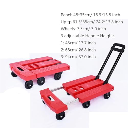 Carretilla Plegable de Mano con 6 Ruedas Azul 3 pulg miniatura 2