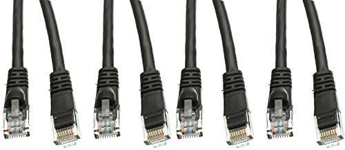 eDragon Cat5e Ethernet Patch Cable, (35 Feet/10.6 Meters), Snagless/Molded Boot, Black, (4 Pack)