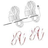 Itkcozcg Einziehbarer USB-Ventilator mit Haken für Lebensmittelschutz, Restaurant, Markt, Camping, leise, Anti-Fliegen-Lösung, zum Aufhängen, USB für Fleischgeschäft