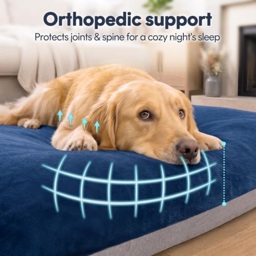 Image of Magic Dog Orthopedic Extra Large Dog Bed 47 Inch, Super Soft XL Pet Bed