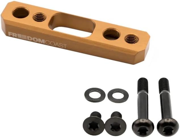 Flat Mount Brake Adapter Rear +20mm | Precision Machined 6061 Aluminum, Reversible Design, Titanium Bolts, Lightweight Cycling Components