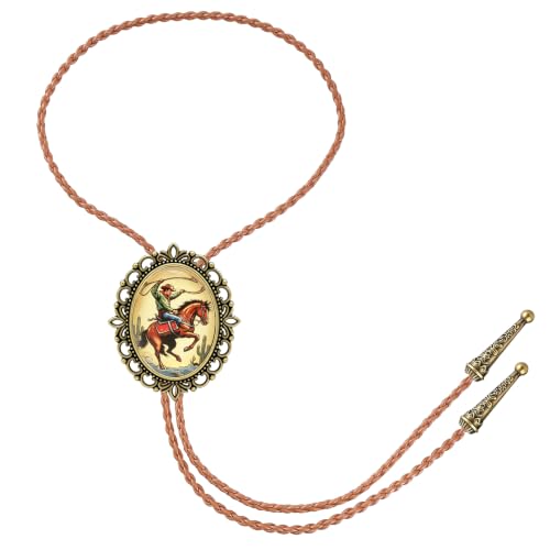 Image of Jeilwiy Bolo Tie for Men Western Cowboy Gothic Bolo Tie Necklace Halloween