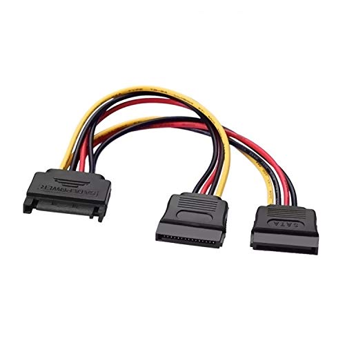 AISENS   A131 0353 Cable sata alimentación, sata Macho a 2xsata Hembra, 20cm