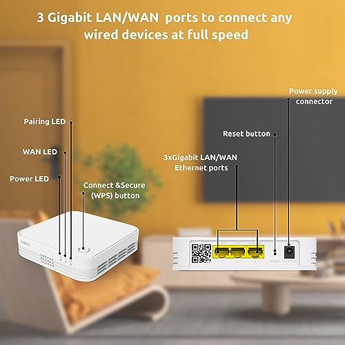 STRONG MESH1200ADD WiFi Mesh 1200 elemento aggiuntivo (amplificatore WLAN fino a 1200 Mbit/s, 100 m², Dual Band, 3X Gigabit LAN), bianco - Powerline - Immagine 8