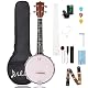 Banjolele Mulucky 4-saitiges Banjo-Ukulele, Konzertgröße 23 Zoll