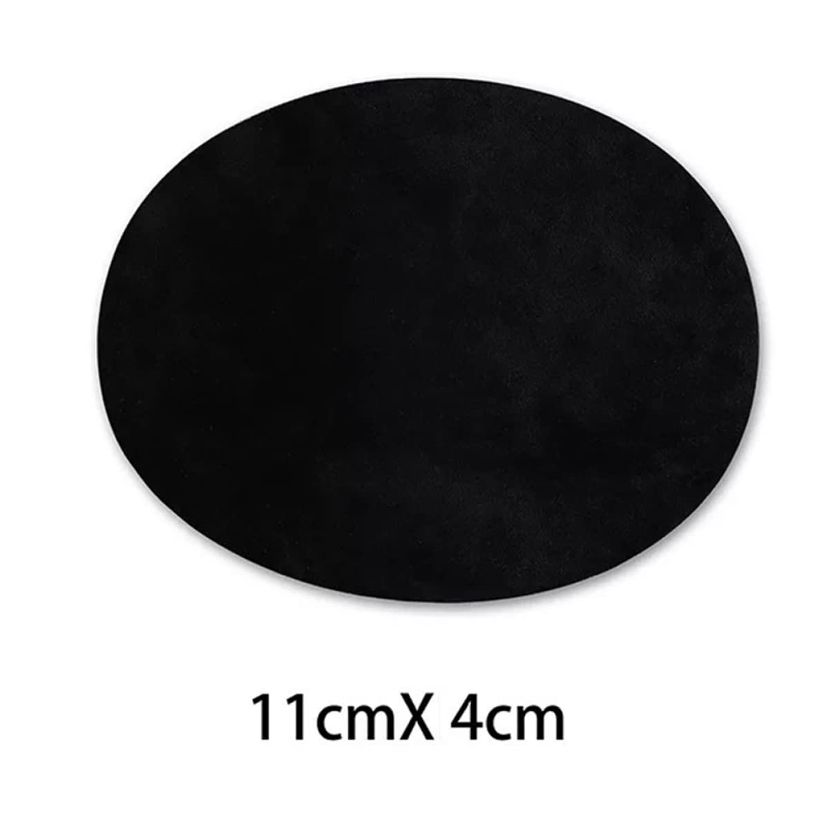 EXCEART 75piezas Parches De Tela De Suede Negro Ovalados Kit Para Ropa Reparación y Decoración De Prendas Aplicaciones De Tela Accesorios De Costura