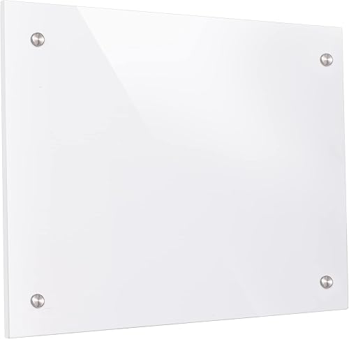 Miniatura 10 de iCAGY Pizarra de borrado en seco de acrílico transparente para pared, pequeña pizarra blanca montada en la pared para oficina, hogar y niños, diseño