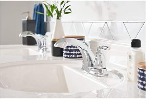 Hilliard 2 Handle Centerset Lavatory Faucet - with Low Arc Spout, Chrome