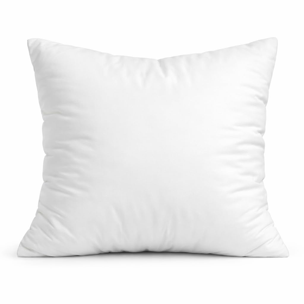 4All Cushion Inserts –45cm x 45cm (18" x 18" inches) Cushion Pads with Soft Polycotton Cover, Fluffy Square Pillow Inserts for Sofa & Bed, Supportive Cushion Filling (1, 45x45cm(18x18))