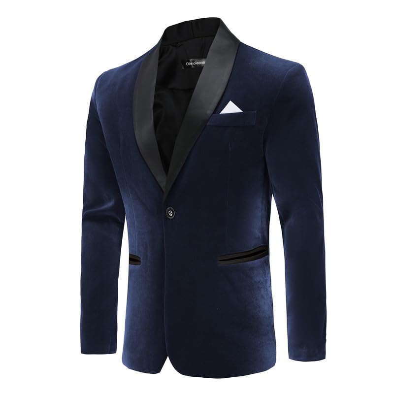 Blazer de terciopelo para hombre, con solapa, esmoquin, ajustado, perfecto para bodas, bailes, eventos formales