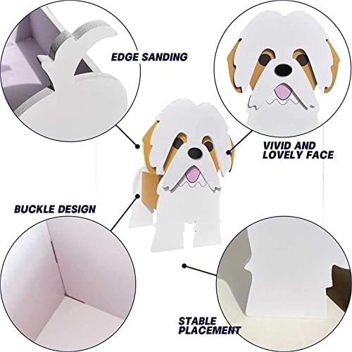 LCYZ Shih Tzu Dog Planter Plant Pots, Shih Tzu Shape Plant Container Holder, Animal Flower Planter Pot For Garden Decoration, Home Kitchen Desk Garden Decor