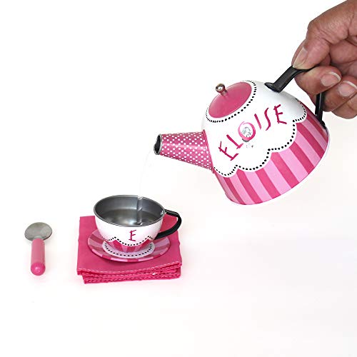 Yottoy Eloise Collection | 12-Piece Kids Tin Tea Set Toy With Illustrations & Sturdy Carrying Case #TOP5