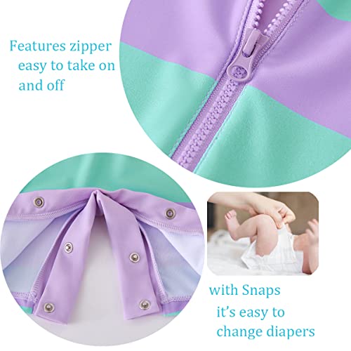 Image of UMELOK Baby Girl Swimsuit Infant UPF 50+ Bathing Suit Size Months