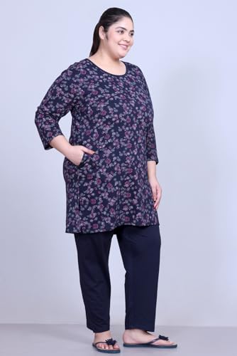 Image of RYSH Women's Plus Size Printed Longline Tops | Printed longline tops in multiple colours and plus sizes