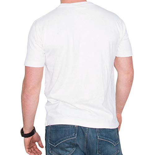 Image of Men's Polyester My Father is My Hero Design Printed Sports Round Neck T-Shirt (White)