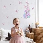 Pink Moon Dream Catcher Wall Decor for Teen Girls, Handmade Baby Dreamcatcher, Wall Hanging Decor for Nursery Bedroom, Boys Girls Gift Set with 3D Butterfly and Stars - Image 5