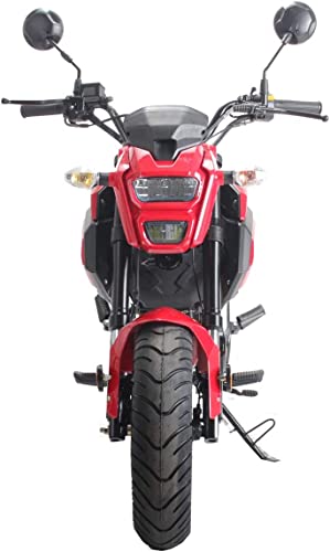 HHH Vader 125 Bike125cc Scooter Motorcycle gas Vitacci 125cc Street bike 4 speed manual with clutch (RED)