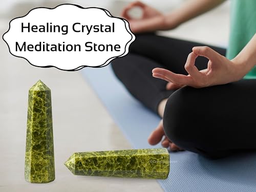 Image of Crystal Heaven Certified Green Tourmaline In Matrix Tower Obelisk Point For Chakra, Healing And Balancing - Aaa Grade Original Certified Gemstone Agate For Reiki Meditation Yoga Spiritual (2-3 Inches)