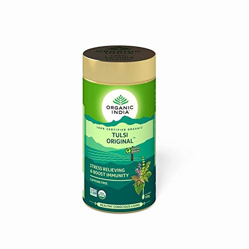 Image of Organic India Tulsi Original 100 GM Tin- (Pack of 4)