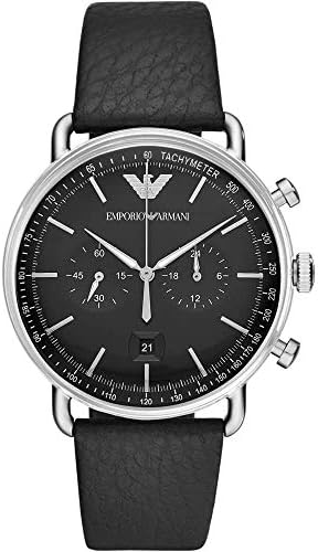 Emporio Armani Men's Chronograph, Stainless Steel Watch, 43mm case size