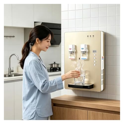 Dispensador De Agua Montado En La Pared Fuente De Agua De Pie, Maquina De Agua Fria Y Caliente, Ajuste De Temperatura De 2 Niveles, Enfriador De Agua para El Hogar Café Té Bar Dormitorio