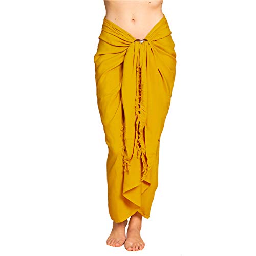 PANASIAM Sarong uni safron yellow, 190x116cm