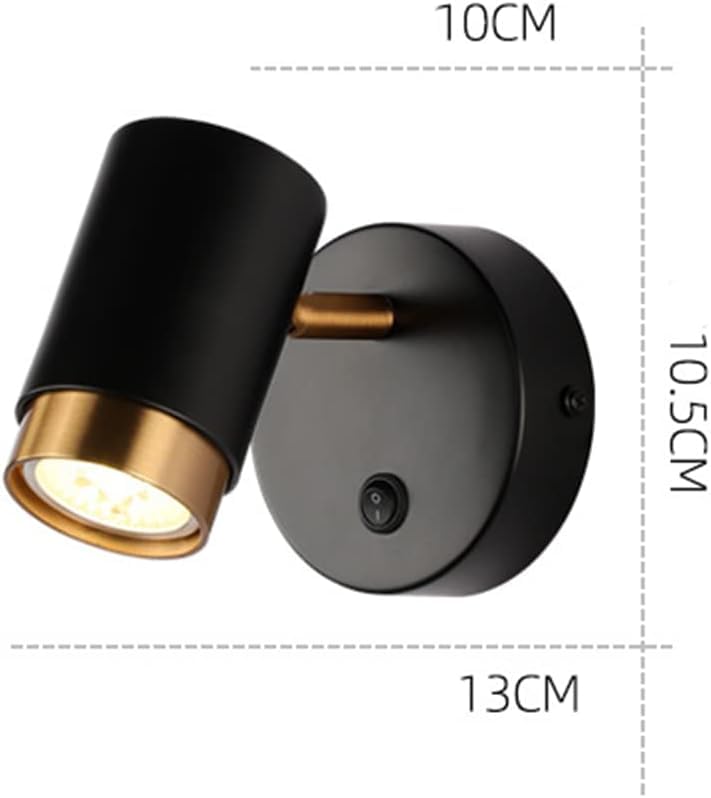 Projecteur mural moderne LED avec interrupteur et liseuse rotative de qualité