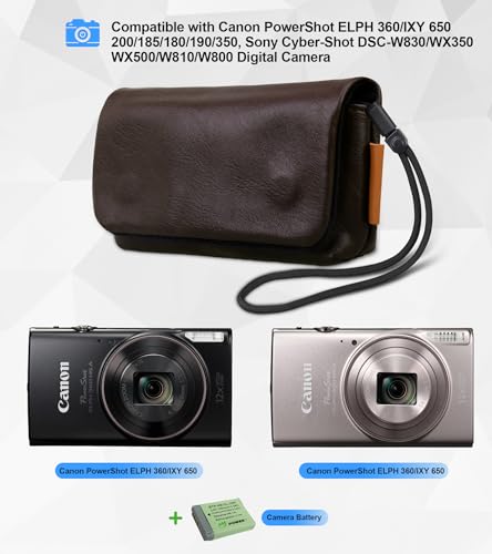 Funda para cámara Lacdo compatible Canon PowerShot ELPH 360 miniatura 2