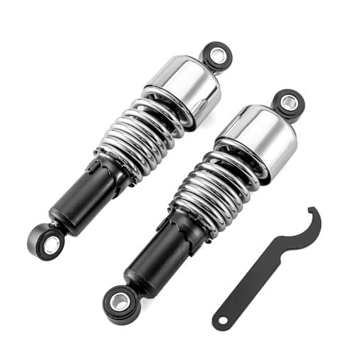 Mofun Preload Adjustable 10.5' Rear Shocks Lowering Kit Fits for Harley Sportster 883 1200 1988-2003 2004-2023 Chrome