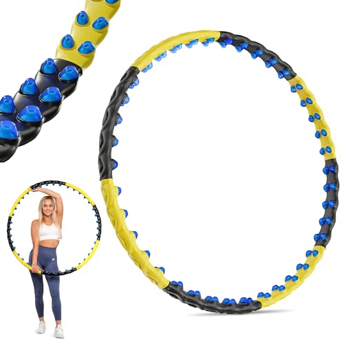 Hop-Sport Hula Hoop Reifen Erwachsene mit 80 Massagenoppen und Magneten -...