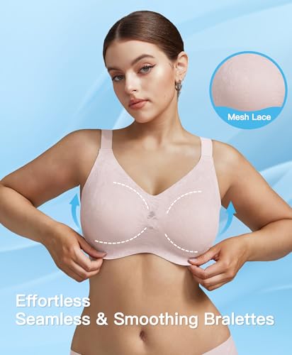 Image of Women's Wireless Minimizer Bra Full Coverage Seamless Support
