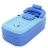 Gweat Faltbares Schlauchboot Dick Warm Erwachsene Badewanne Kinder Aufblasbares Becken, Spa-Badewanne，Blau