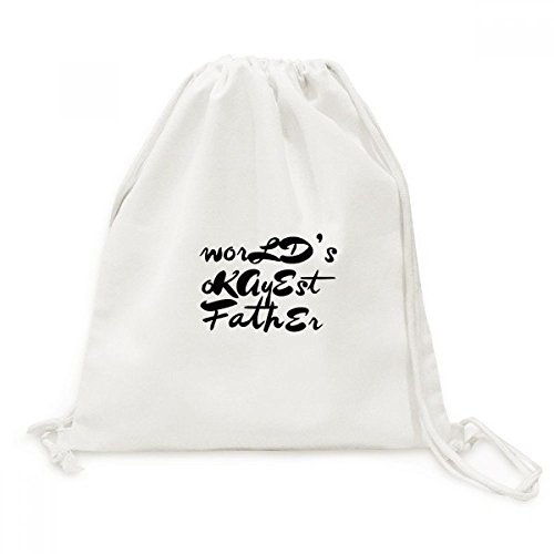 Sac de voyage avec cordon de serrage en toile Citation Fête des Pères imprimée