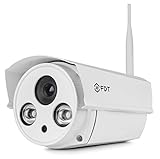 FDT 720P HD WiFi Bullet IP Camera (1.0 Megapixel) Outdoor Wireless Security Camera FD7902 (White) - IP66 Weatherproof, Plug & Play & Nightvision (Renewed)