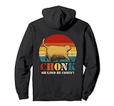 Chonk Cat Scale Meme Oh Lawd he coming Vintage Cats Memes Pullover Hoodie