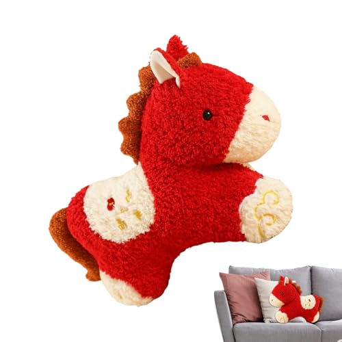 Peluche de l'année du cheval 2026 rouge pour réchauffer l'ambiance du bureau