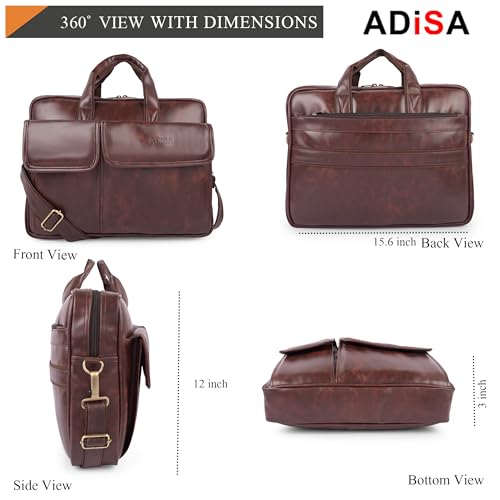 Image of ADISA Laptop Messenger Office Bag Briefcase for Work for Men (LB6055)