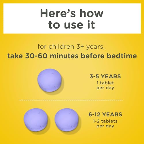 Zarbee's Kids Melatonin Sleep Chewable Tablets, 1mg Melatonin, 50 ct - image 6