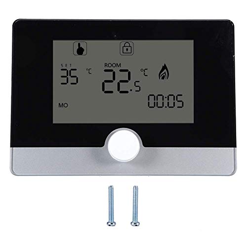 Thermostat Programmable Température Termostato Caldaia Hermann Saunier Duval, Contrôleur pour Système de Chauffage de Chaudière Murale Noir (Noir)