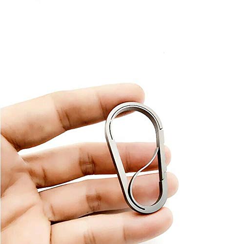 Supertool portachiavi in lega di titanio, 1 portachiavi multiuso per uso esterno (anello da 18 mm