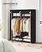 SONGMICS Closet Wardrobe, Portable Closet for Bedroom, Clothes Rail with Non-Woven Fabric Cover, Clothes Storage Organizer, 55.1 x 16.9 x 68.5 Inches, Black URYG02BK