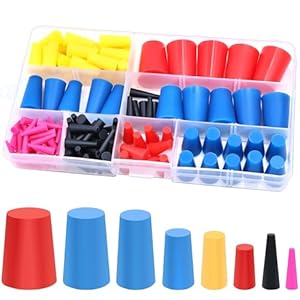 Mznowsea 130 Stück Silikon-Gummistopfen Set mzn001