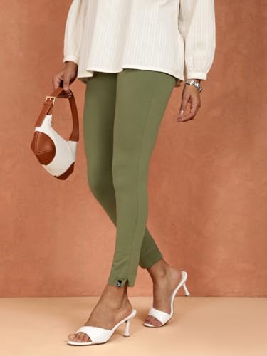 Image of TWIN BIRDS Women Cotton Blend Kurti Pants | Sleek Ethnic Daily Trousers