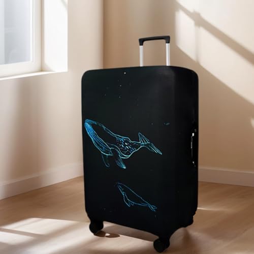 Image of WUJIAONIAO Travel Luggage Cover Baggage Suitcase Cover Protector Skins 18-32 Inch, dolphin, S (for 18--20 inch luggage), Fashion