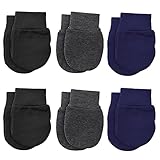 Lusofie 6 Pares Guantes Bebés Resistentes a Los Arañazos Manoplas Bebe Recien Nacido Guantes para Niños Pequeños Guantes de Algodón Suave de 0 a 6 Meses para Recién Nacido Bebés Niñas