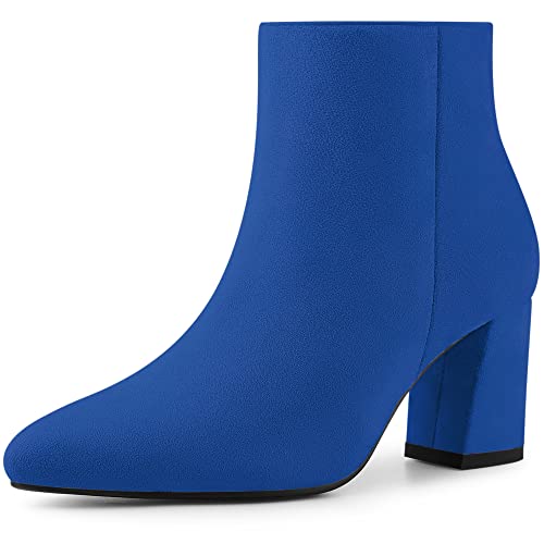 Allegra K Damen Stiefeletten mit spitzem Zehenbereich und...