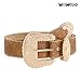 WOWOGO Floral Print Western Belts for Women Cowgirl Cowboy Country Leather Belt Fashion Vintage Belt for Jeans