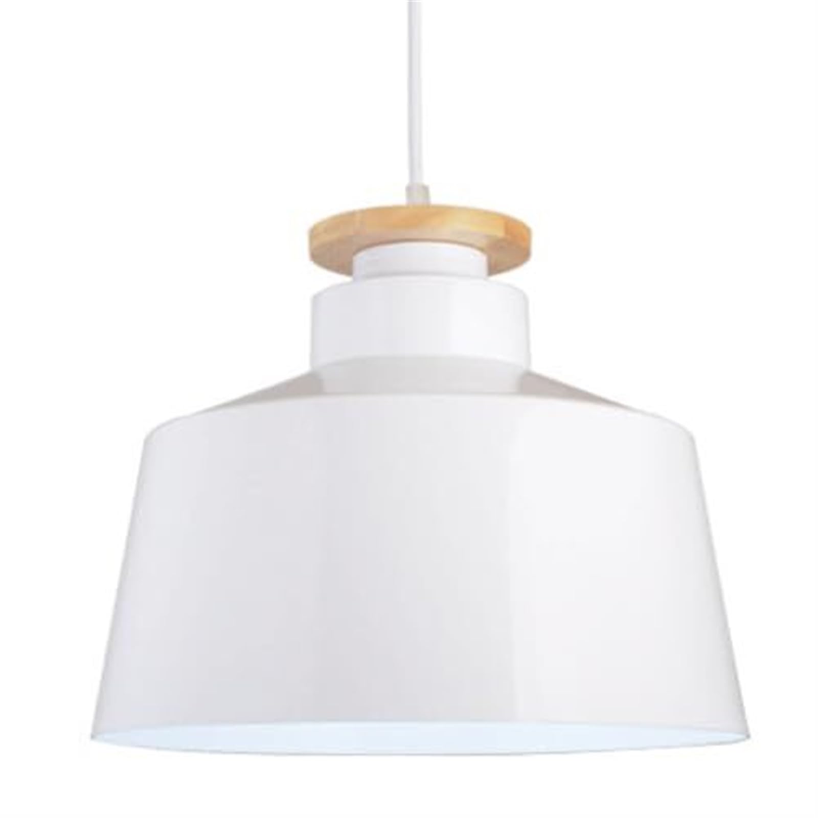 HXYSXHJUO Nordic Style Metal Pendant Light with Colorful Lampshade - E27 Single-Head Flush Mount Chandelier for Balcony and Aisle(White)
