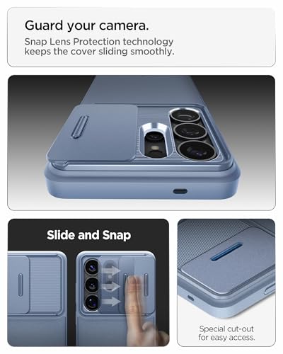 Image of Spigen Optik Armor | Samsung Galaxy S26 Ultra Case [Camera Protection] Galaxy S26 Ultra Back Cover | TPU+PC - Light Blue